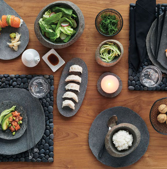 Stoneshard Platter (Set of 4) by Texture Designideas | Kitchen Accessories | Modishstore-2