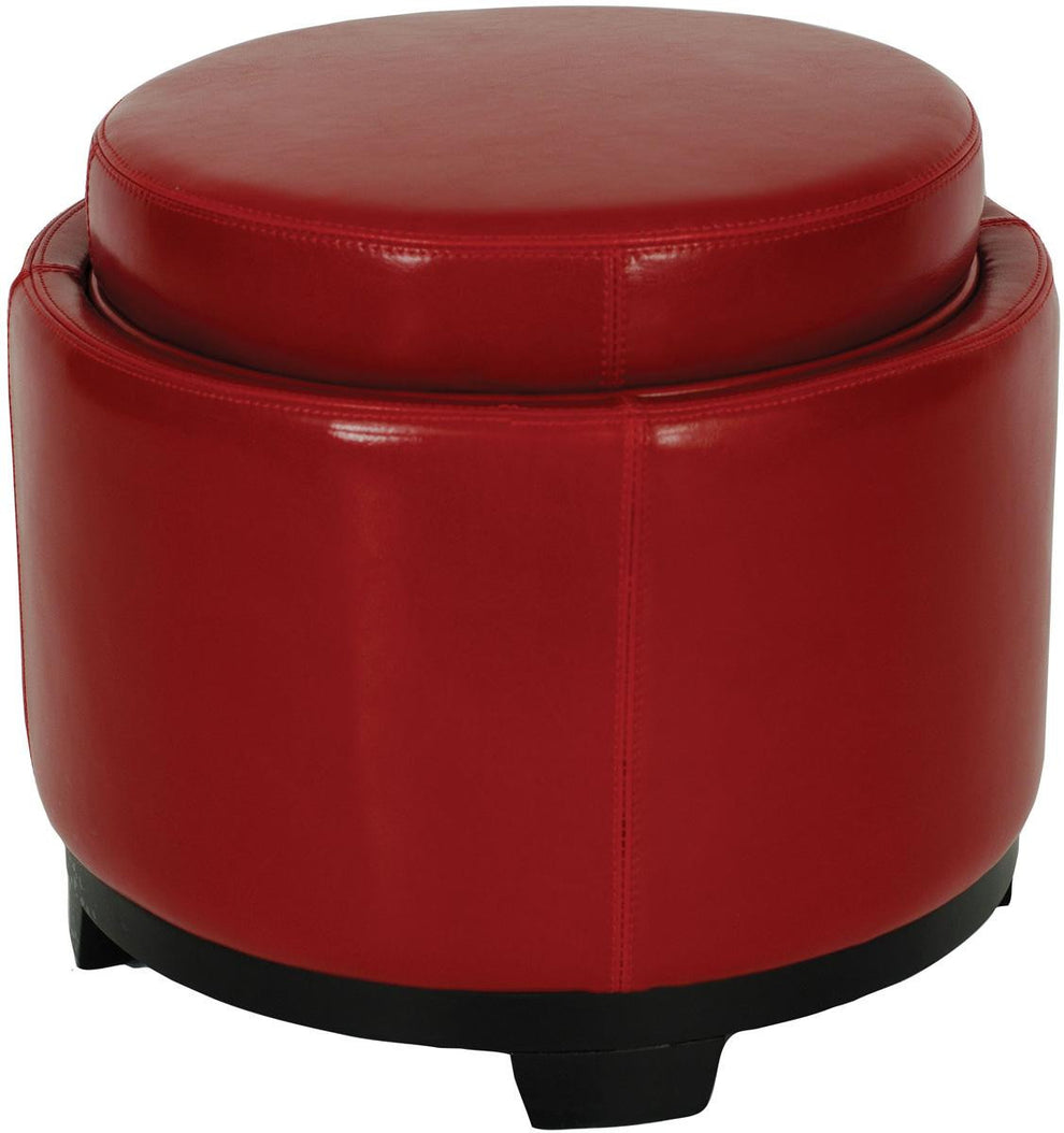 Safavieh Round Storage Tray Ottoman | Ottomans | Modishstore - 2