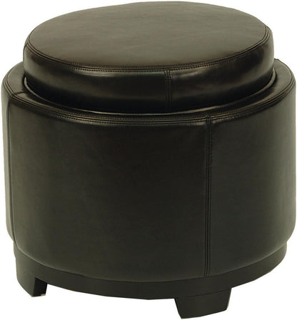 Safavieh Round Storage Tray Ottoman | Ottomans | Modishstore - 3