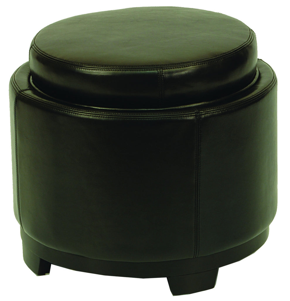 Safavieh Round Storage Tray Ottoman | Ottomans | Modishstore - 24