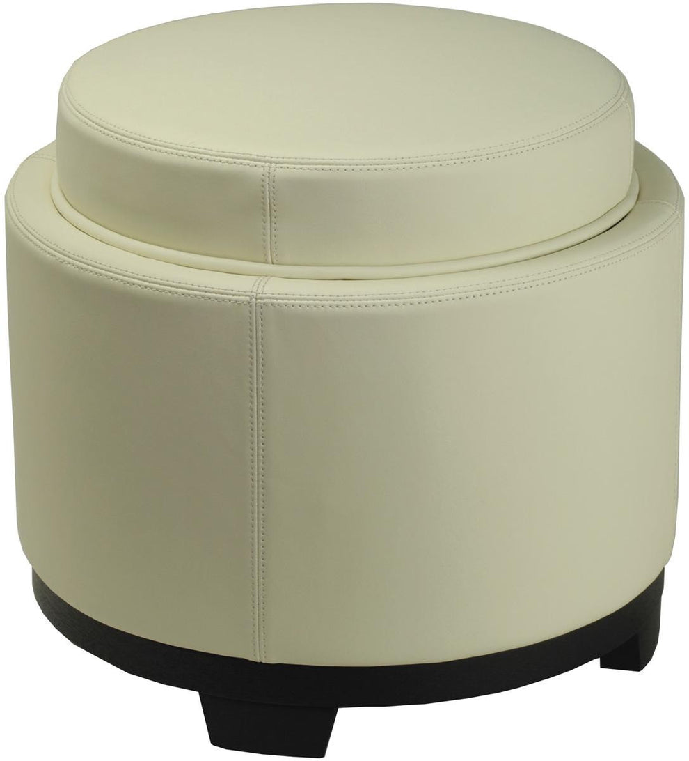 Safavieh Round Storage Tray Ottoman | Ottomans | Modishstore - 5