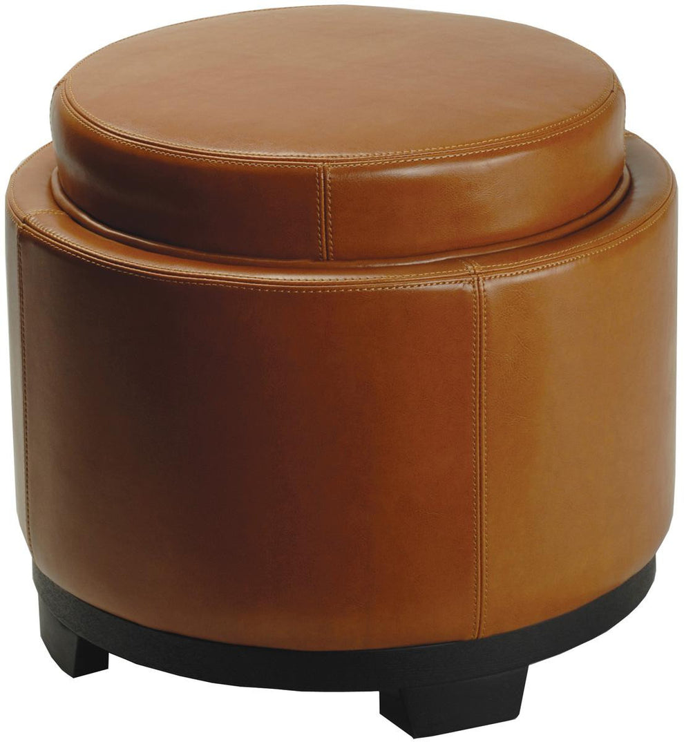 Safavieh Round Storage Tray Ottoman | Ottomans | Modishstore - 7