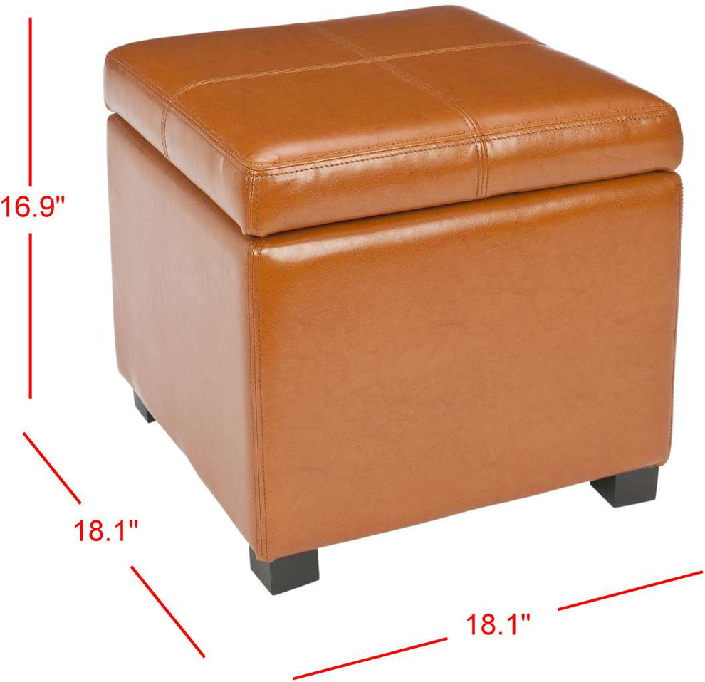 Safavieh Madison Square Ottoman - Saddle | Ottomans | Modishstore - 2