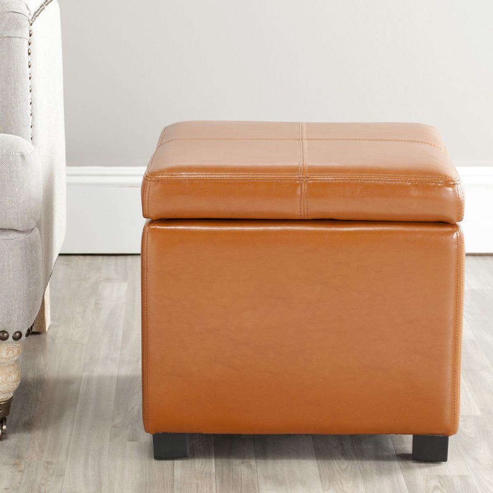 Safavieh Madison Square Ottoman - Saddle | Ottomans | Modishstore - 4