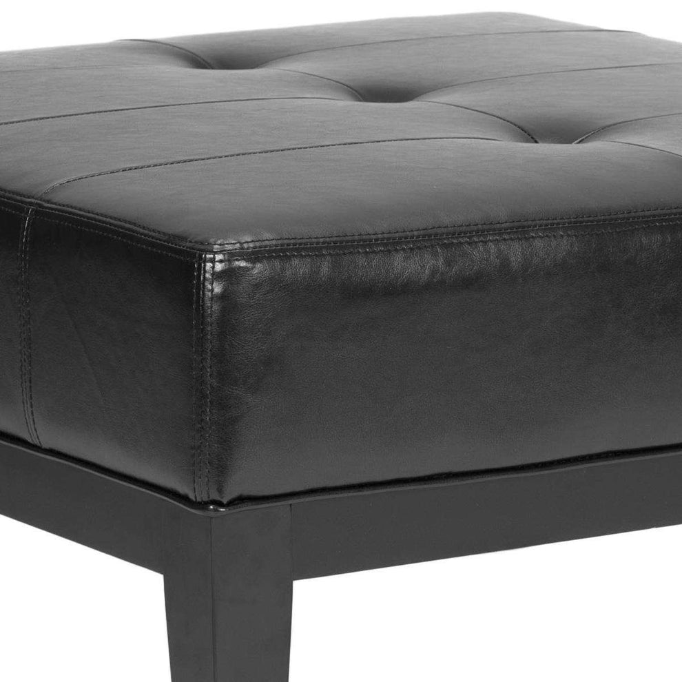 Safavieh Fulton Sq Cocktail Ottoman Small - Black | Ottomans | Modishstore - 2