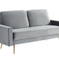 Divani Casa Huffine - Modern Grey Fabric Sofa | Modishstore | Sofas
