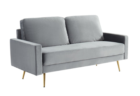 Divani Casa Huffine - Modern Grey Fabric Sofa | Modishstore | Sofas
