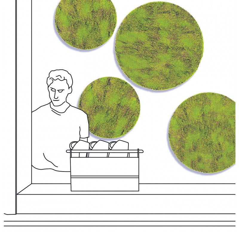 Green Wall, 'New Moss', Disc by Gold Leaf Design Group | Green Wall | Modishstore - 3