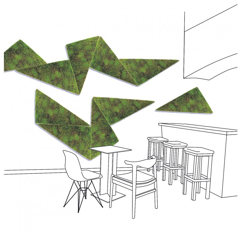 Green Wall, 'New Moss', Triangle by Gold Leaf Design Group | Green Wall | Modishstore-2