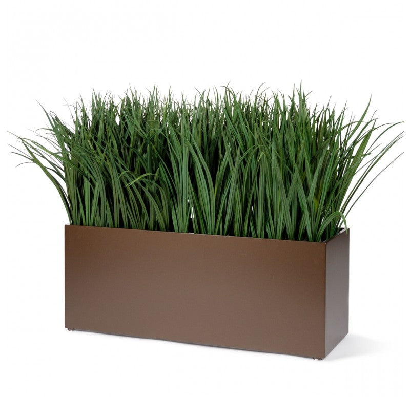 Gold Leaf Design Group Grass: Liriope in Bronze Black Linear Planter | Planters, Troughs & Cachepots | Modishstore - 2