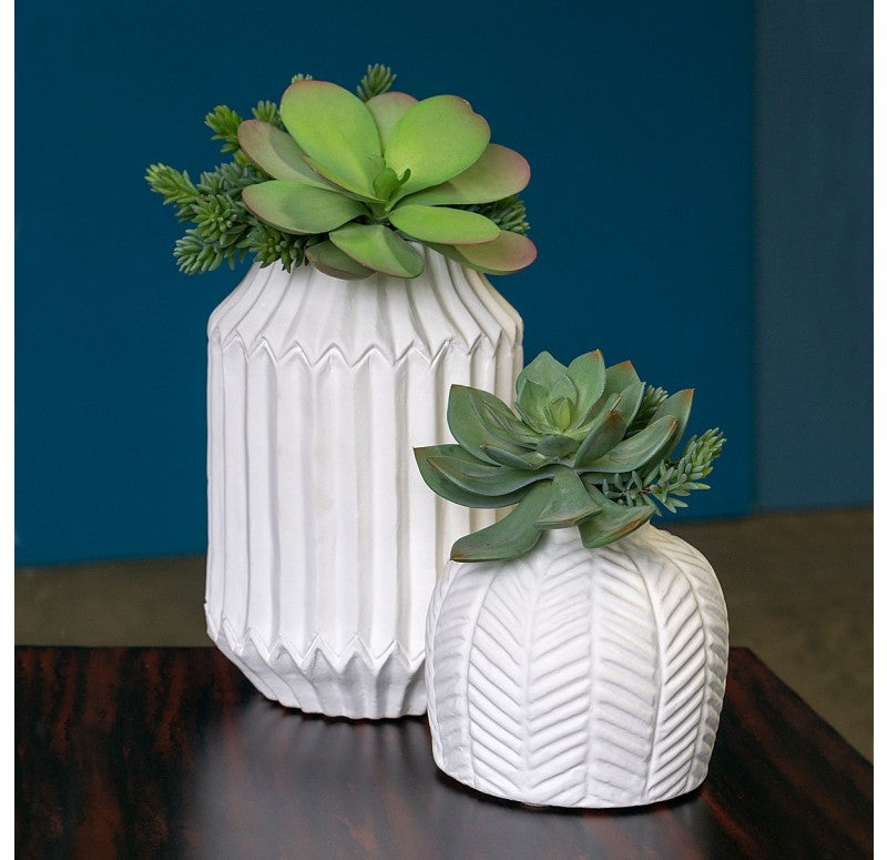Gold Leaf Design Group Succulent Mix w/ Dusty Paddle | Vases | Modishstore