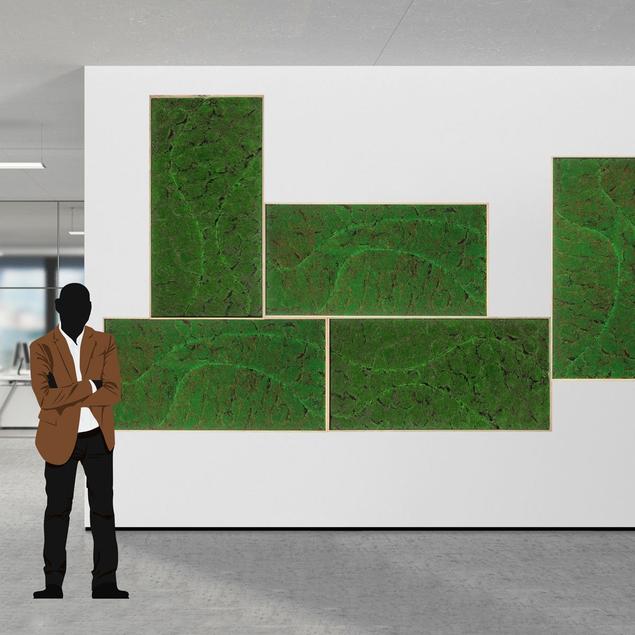 Green Wall, "New Wave A" By Gold Leaf Design Group | Green Wall | Modishstore-8