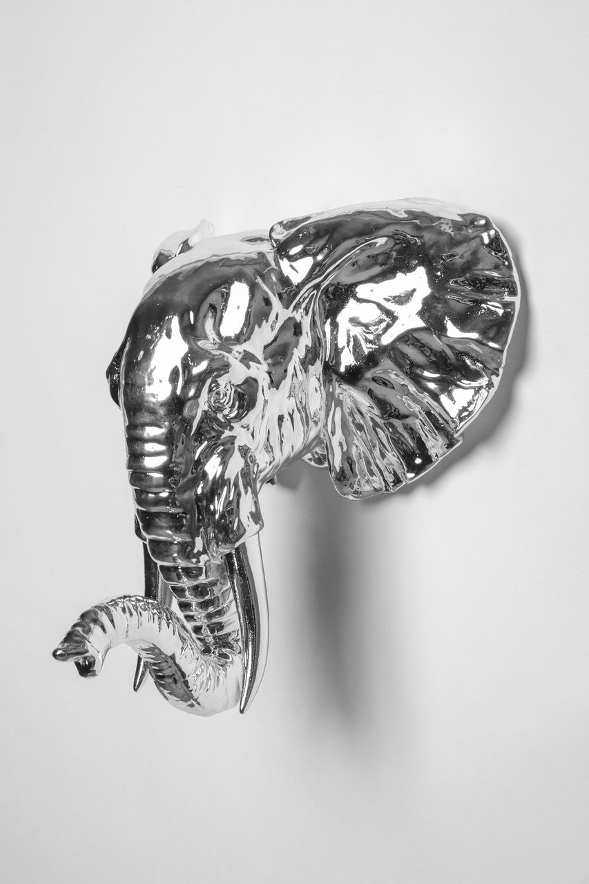 Interior Illusions Plus Silver Plated Elephant | Trophy Head | Modishstore