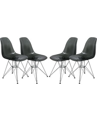 LeisureMod Cresco Molded Eiffel Side Chair, Set of 4 | Side Chairs | Modishstore
