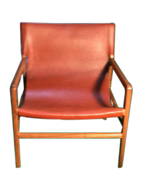 Lyon Leather Sling Arm Chair | ModishStore | Accent Chairs-2