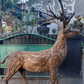Driftwood Stag with Antlers Weatherproof Reclaimed Wood Garden Statue  from Artisan Living | Animals & Pets | Modishstore - 2