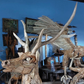 Driftwood Stag with Antlers Weatherproof Reclaimed Wood Garden Statue  from Artisan Living | Animals & Pets | Modishstore - 6