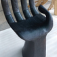 Black  Buddha Chair-Burnt Wood  Hand Shaped-Side Table /Occasional  Accent Chair | Accent Chairs | Modishstore-2