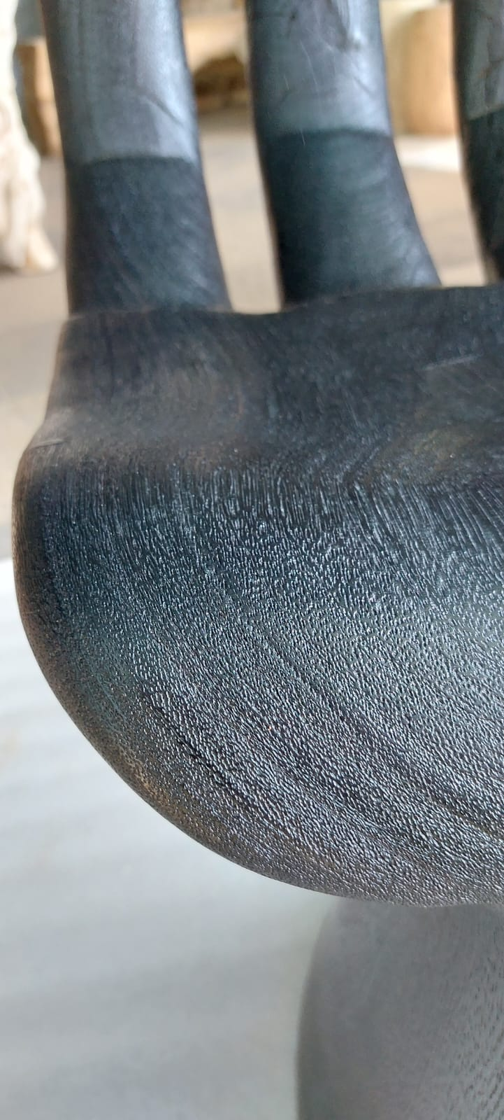 Black  Buddha Chair-Burnt Wood  Hand Shaped-Side Table /Occasional  Accent Chair | Accent Chairs | Modishstore-9