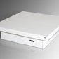A&X Horizon - Modern White Crocodile Coffee Table w/ Pull Out Squares-2