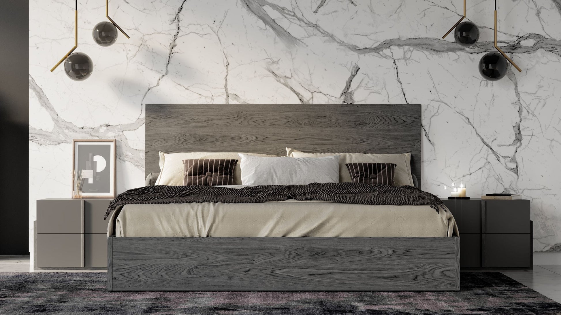 Nova Domus Lucia - Italian Modern Matte Grey / Elm Grey Bedroom Set-2