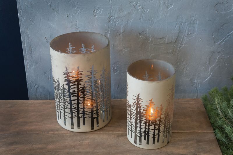 In The Woods Hurricane By Accent Decor | Candle Holders | Modishstore - 1