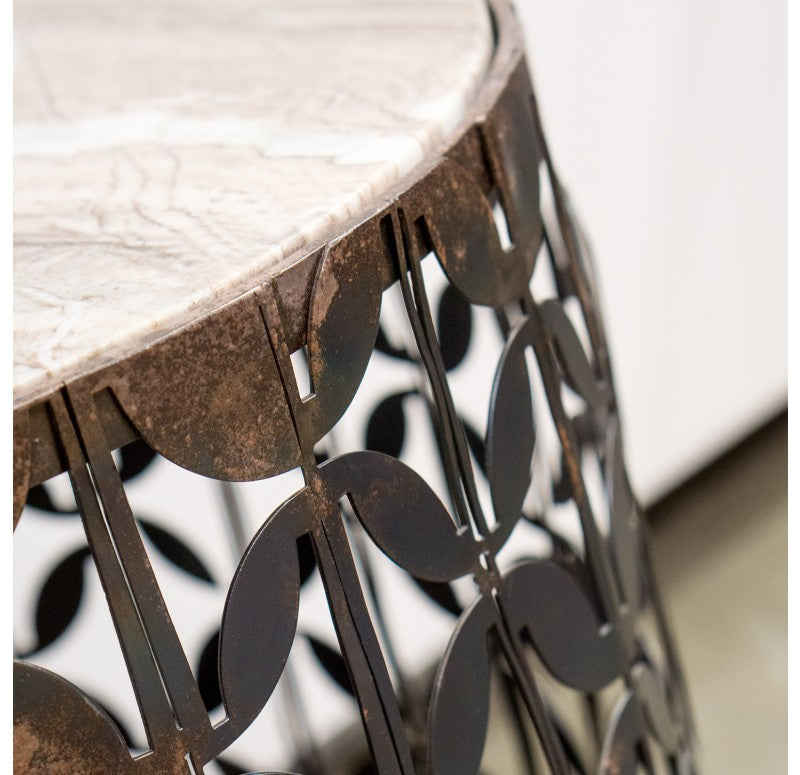 Gianna Accent Table, Blackened Iron by Gold Leaf Design Group | Accent Tables | Modishstore - 2