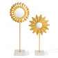 Flower Mirror Sculpture, 'Sunflower', 24"H by Gold Leaf Design Group | Sculptures | Modishstore-7