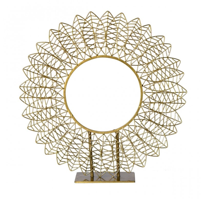 Wire Leaf 17"H Sculpture Gold Leaf Design Group | Sculptures | Modishstore