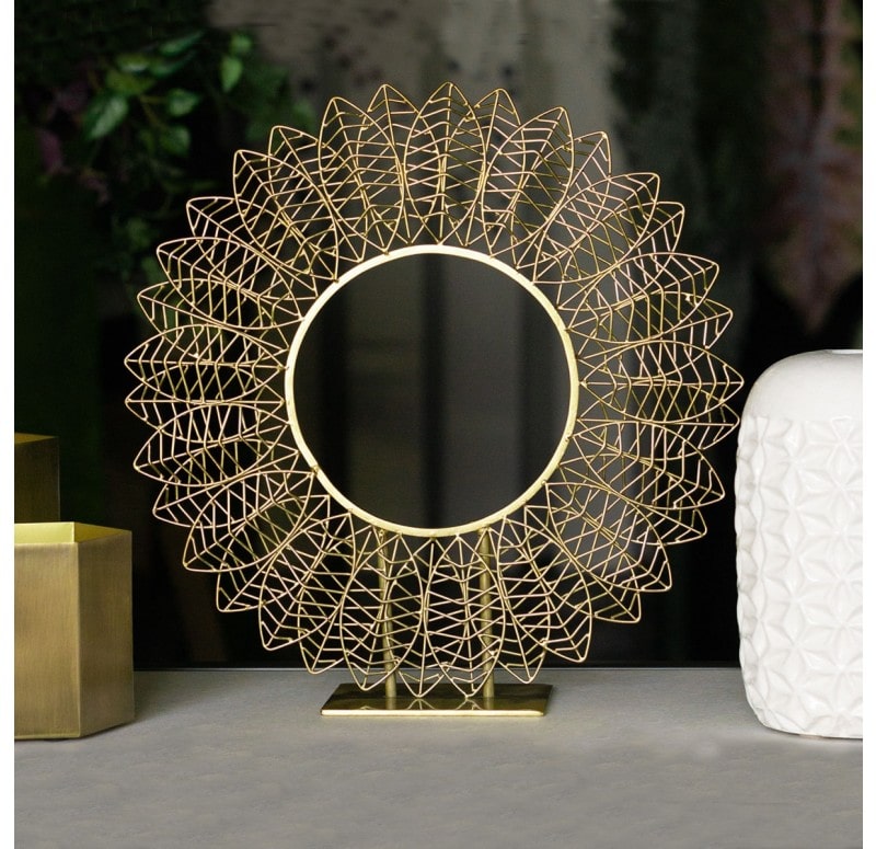 Wire Leaf 17"H Sculpture Gold Leaf Design Group | Sculptures | Modishstore - 4