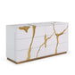 Modrest Aspen Modern White & Gold Dresser | Dresser | Modishstore - 2