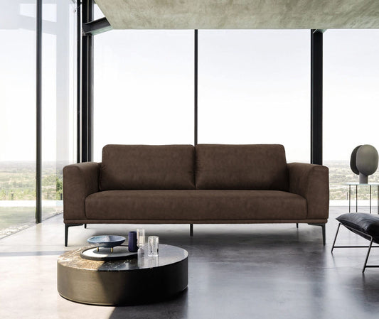 Divani Casa Jada - Modern Brown Fabric Sofa | Modishstore | Sofas
