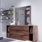 Vig Furniture Nova Domus Jagger Modern Walnut Dresser & Mirror Set | Modishstore | Mirrors
