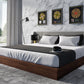 Nova Domus Janice - Modern Grey Fabric and Walnut Bed and Nightstands | Beds | Modishstore - 2