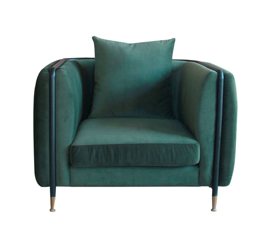 Divani Casa Jebel - Modern Dark Green Jade Accent Chair | Lounge Chairs | Modishstore