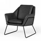 Modrest Jennifer - Industrial Dark Grey Eco-Leather Accent Chair | Modishstore | Accent Chairs
