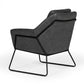 Modrest Jennifer - Industrial Dark Grey Eco-Leather Accent Chair-4