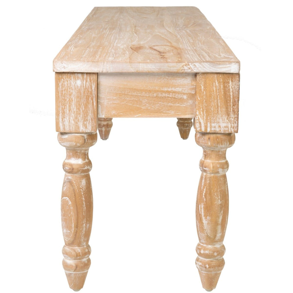Charleston Teak Wood Bench w/o Cushion by Jeffan | Benches | Modishstore - 2