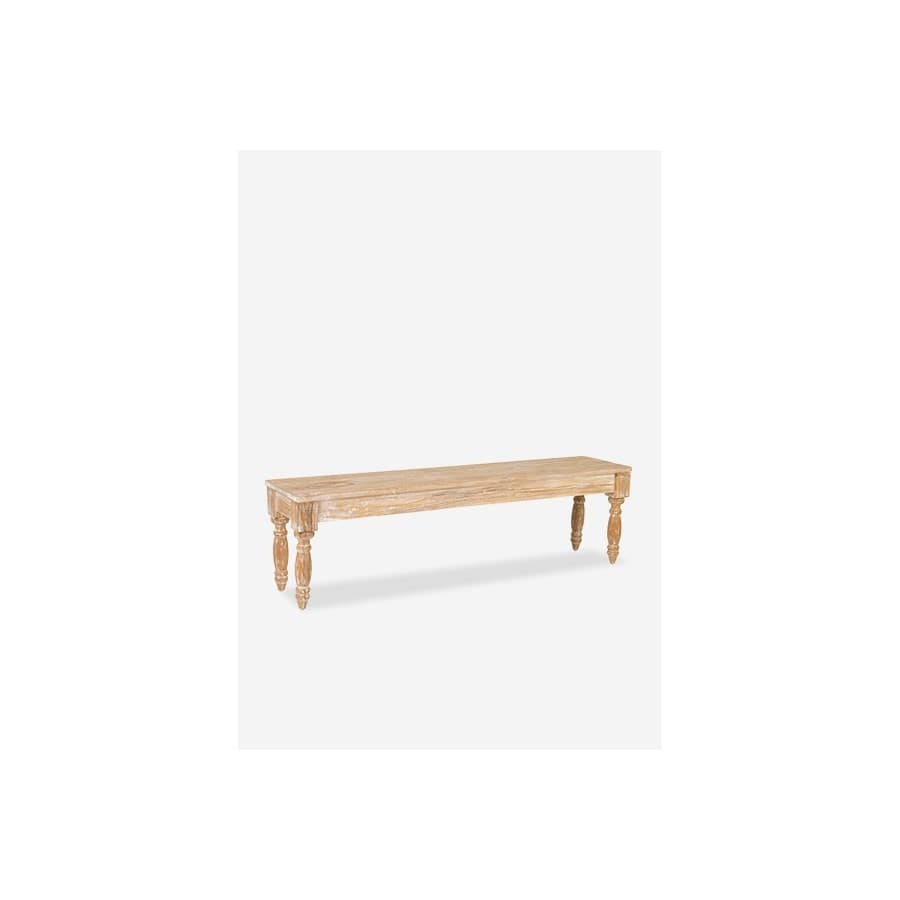 Charleston Teak Wood Bench w/o Cushion by Jeffan | Benches | Modishstore - 5