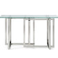 Modrest Valiant Modern Glass & Stainless Steel Console Table-2
