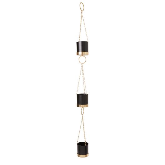 Karo Art Deco Hanging Pots w/Chain By Accent Decor | Planters, Troughs & Cachepots | Modishstore - 2