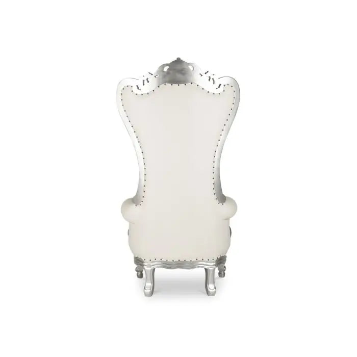 Sweetheart Throne Chair - Silver/White Set Of 4 By Atlas | Accent Chairs| Modishstore - 3