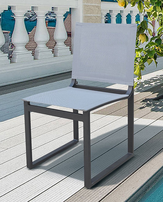 Renava Kayak - Modern Outdoor Dark Charcoal Dining Chair (Set of 2) | Modishstore | Outdoor Chairs