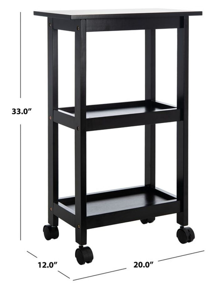 Safavieh Bevin 2 Shelf Kitchen Cart | TV Tray Tables | Modishstore - 4