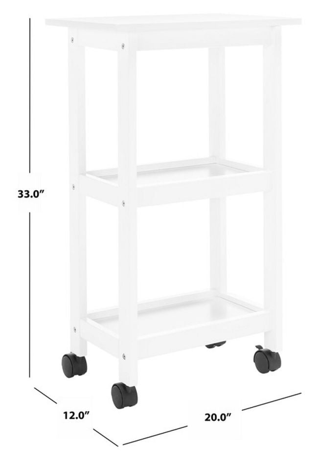 Safavieh Bevin 2 Shelf Kitchen Cart | TV Tray Tables | Modishstore - 7