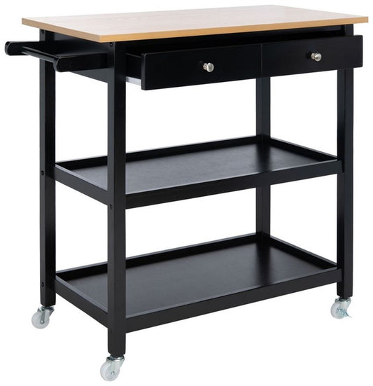 Safavieh Cohyn 2 Drawer 2 Shelf Kitchen Cart | Kitchen Carts | Modishstore - 1