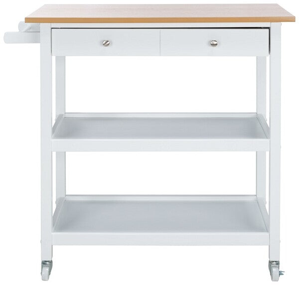 Safavieh Cohyn 2 Drawer 2 Shelf Kitchen Cart | Kitchen Carts | Modishstore - 5
