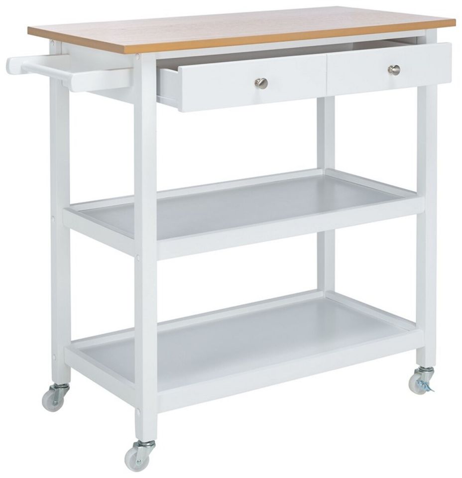 Safavieh Cohyn 2 Drawer 2 Shelf Kitchen Cart | Kitchen Carts | Modishstore - 6