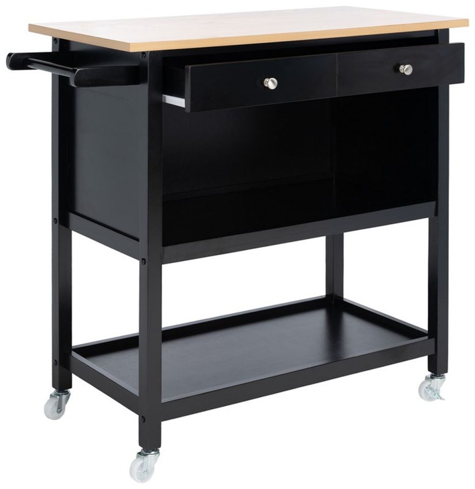 Safavieh Daley 2 Drawer 2 Shelf Kitchen Cart | Bar Carts | Modishstore - 3