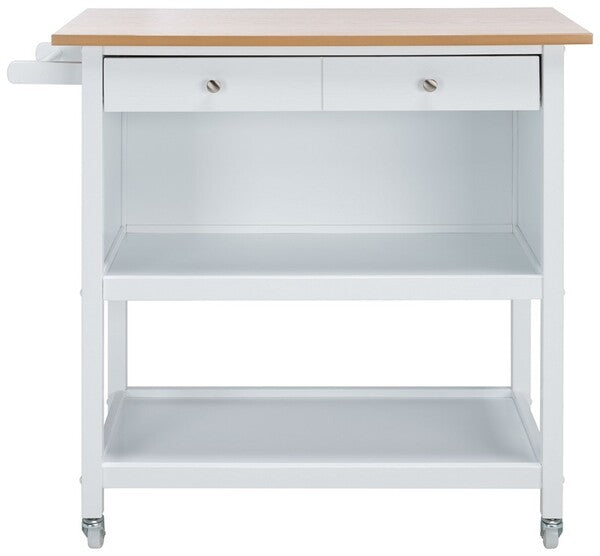 Safavieh Daley 2 Drawer 2 Shelf Kitchen Cart | Bar Carts | Modishstore - 5